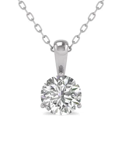Diana M Lab Grown Diamonds Diana M. Fine Jewelry 14k 2.00 Ct. Tw. Lab Grown Diamond Solitaire Pendant In Metallic
