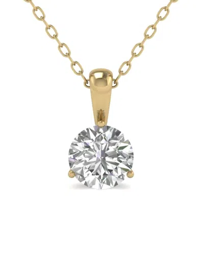 Diana M Lab Grown Diamonds Diana M. Fine Jewelry 14k 2.00 Ct. Tw. Lab Grown Diamond Solitaire Pendant In Gold