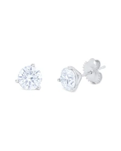 Diana M Lab Grown Diamonds Diana M. Fine Jewelry 14k 2.00 Ct. Tw. Lab Grown Diamond Studs In Metallic