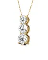 Diana M Lab Grown Diamonds Diana M. Fine Jewelry 14k 2.00 Ct. Tw. Lab Grown Diamond Three-stone Pendant