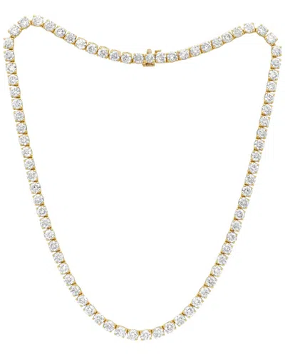 Diana M Lab Grown Diamonds Diana M. Fine Jewelry 14k 20.00 Ct. Tw. Lab Grown Diamond Tennis Necklace In Gold