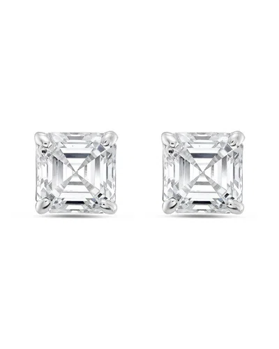 Diana M Lab Grown Diamonds Diana M. Fine Jewelry 14k 2.06 Ct. Tw. Lab-grown Diamond Studs In Metallic
