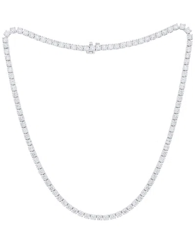 Diana M Lab Grown Diamonds Diana M. Fine Jewelry 14k 25.00 Ct. Tw. Lab Grown Diamond Tennis Necklace In Metallic