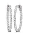 Diana M Lab Grown Diamonds Diana M. Fine Jewelry 14k 3.00 Ct. Tw. Lab Grown Diamond Hoops