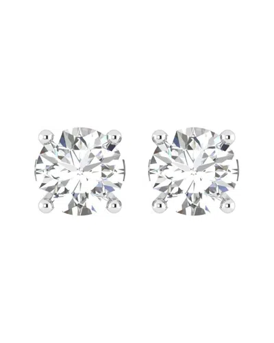 Diana M Lab Grown Diamonds Diana M. Fine Jewelry 14k 3.00 Ct. Tw. Lab Grown Diamond Studs In Metallic