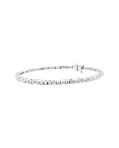 Diana M Lab Grown Diamonds Diana M. Fine Jewelry 14k 3.00 Ct. Tw. Lab Grown Diamond Tennis Bracelet In Metallic