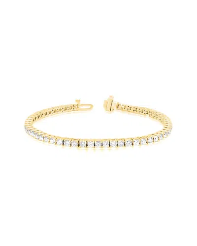 Diana M Lab Grown Diamonds Diana M. Fine Jewelry 14k 3.00 Ct. Tw. Lab Grown Diamond Tennis Bracelet In Gold