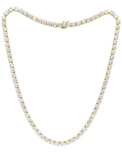 Diana M Lab Grown Diamonds Diana M. Fine Jewelry 14k 30.00 Ct. Tw. Lab Grown Diamond Tennis Necklace In Gold