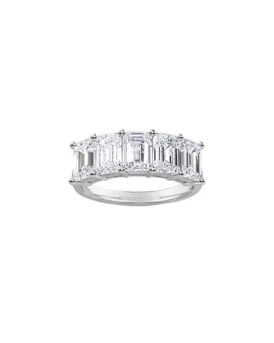 Diana M Lab Grown Diamonds Diana M. Fine Jewelry 14k 3.60 Ct. Tw. Lab Grown Diamond Half-eternity Ring In Metallic