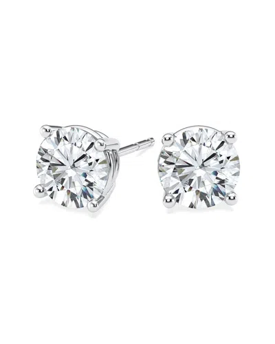 Diana M Lab Grown Diamonds Diana M. Fine Jewelry 14k 4.00 Ct. Tw. Lab Grown Diamond Studs In Metallic