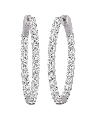 Diana M Lab Grown Diamonds Diana M. Fine Jewelry 14k 5.00 Ct. Tw. Lab Grown Diamond Hoops In Metallic