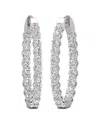 Diana M Lab Grown Diamonds Diana M. Fine Jewelry 14k 5.00 Ct. Tw. Lab Grown Diamond Hoops