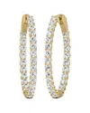 Diana M Lab Grown Diamonds Diana M. Fine Jewelry 14k 10.00 Ct. Tw. Lab Grown Diamond Hoops