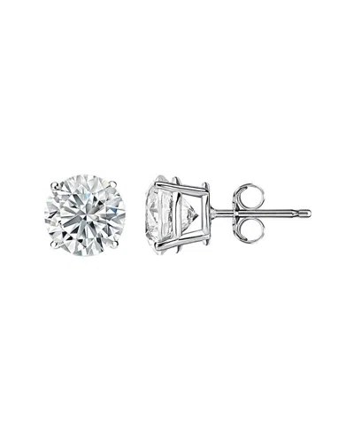 Diana M Lab Grown Diamonds Diana M. Fine Jewelry 14k 5.00 Ct. Tw. Lab-grown Diamond Studs In Metallic