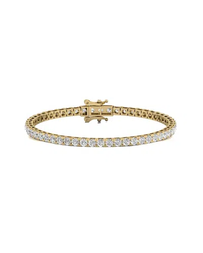 Diana M Lab Grown Diamonds Diana M. Fine Jewelry 14k 5.00 Ct. Tw. Lab Grown Diamond Tennis Bracelet In Gold