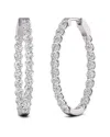 Diana M Lab Grown Diamonds Diana M. Fine Jewelry 14k 10.00 Ct. Tw. Lab Grown Diamond Hoops