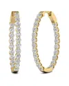 Diana M Lab Grown Diamonds Diana M. Fine Jewelry 14k 10.00 Ct. Tw. Lab Grown Diamond Hoops