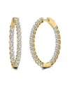 Diana M Lab Grown Diamonds Diana M. Fine Jewelry 14k 10.00 Ct. Tw. Lab Grown Diamond Hoops