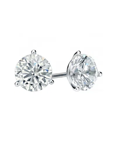 Diana M Lab Grown Diamonds Diana M. Fine Jewelry 14k 7.00 Ct. Tw. Lab-grown Diamond Studs In Black