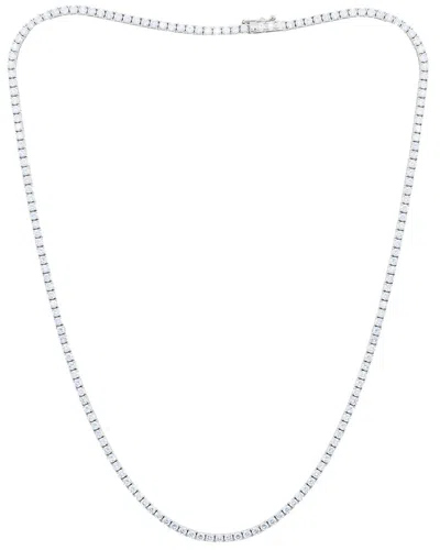 Diana M Lab Grown Diamonds Diana M. Fine Jewelry 14k 7.00 Ct. Tw. Lab Grown Diamond Tennis Necklace In Metallic