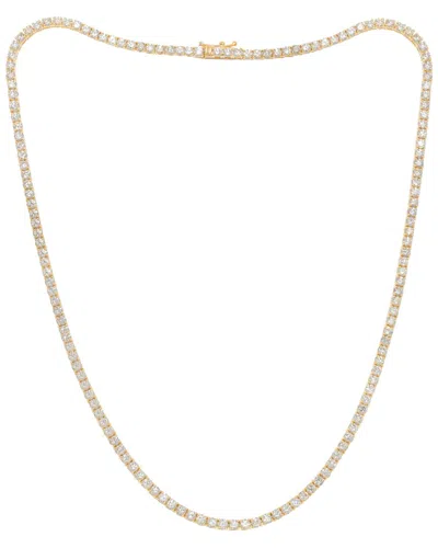 Diana M Lab Grown Diamonds Diana M. Fine Jewelry 14k 7.00 Ct. Tw. Lab Grown Diamond Tennis Necklace In Gold