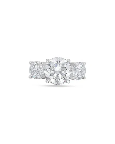 Diana M Lab Grown Diamonds Diana M. Fine Jewelry 14k 7.52 Ct. Tw. Lab-grown Diamond Ring In Metallic