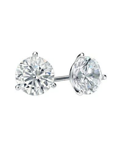 Diana M Lab Grown Diamonds Diana M. Fine Jewelry 14k 8.00 Ct. Tw. Lab-grown Diamond Studs In Metallic
