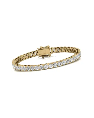 Diana M Lab Grown Diamonds Diana M. Fine Jewelry 14k 9.00 Ct. Tw. Lab Grown Diamond Tennis Bracelet In Gold