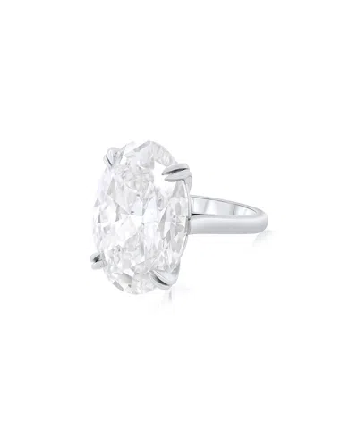 Diana M Lab Grown Diamonds Diana M. Fine Jewelry 18k 10.00 Ct. Tw. Lab-grown Diamond Ring In Silver