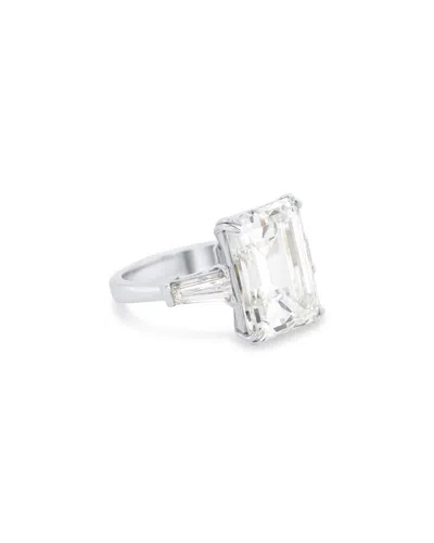 Diana M Lab Grown Diamonds Diana M. Fine Jewelry 18k 10.50 Ct. Tw. Lab-grown Diamond Ring In Metallic