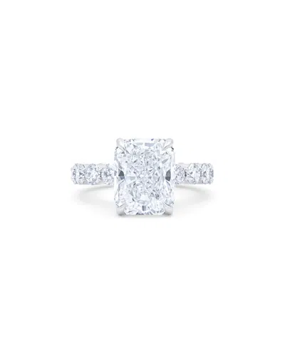 Diana M Lab Grown Diamonds Diana M. Fine Jewelry 18k 11.00 Ct. Tw. Lab-grown Diamond Ring In Metallic