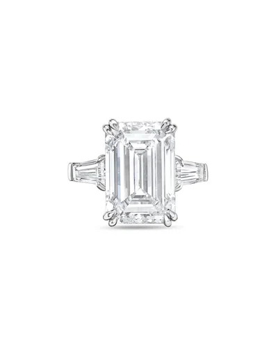 Diana M Lab Grown Diamonds Diana M. Platinum 11.00 Ct. Tw. Lab-grown Diamond Three-stone Ring In White