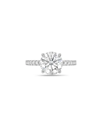 Diana M Lab Grown Diamonds Diana M. Platinum 13.00 Ct. Tw. Lab-grown Diamond Ring In Metallic