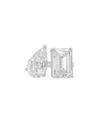 Diana M Lab Grown Diamonds Diana M. Platinum 5.00 Ct. Tw. Lab-grown Diamond Two-stone Ring In Silver