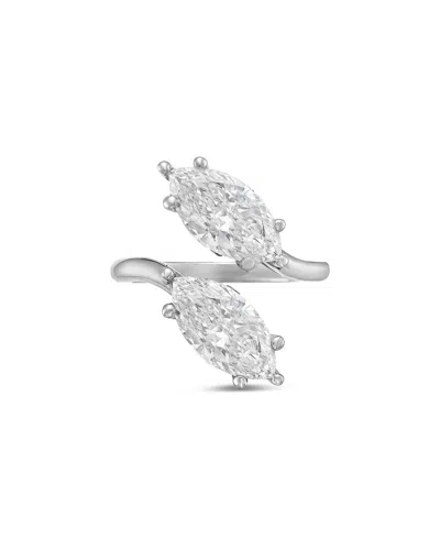 Diana M Lab Grown Diamonds Diana M. Platinum 5.00 Ct. Tw. Two-stone Ring In Metallic