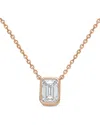 Diana M Lab Grown Diamonds 14k Rose Gold 10.00 Ct. Tw. Pendant Necklace