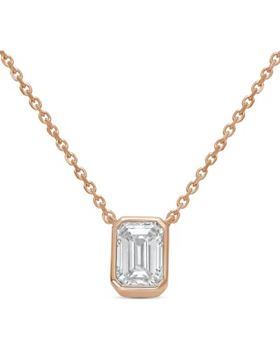 DIANA M LAB GROWN DIAMONDS DIANA M. 14K ROSE GOLD 7.00 CT. TW. LAB-GROWN DIAMOND PENDANT NECKLACE
