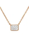 Diana M Lab Grown Diamonds Diana M. 14k Rose Gold 2.00 Ct. Tw. Lab-grown Diamond Pendant Necklace In Gold