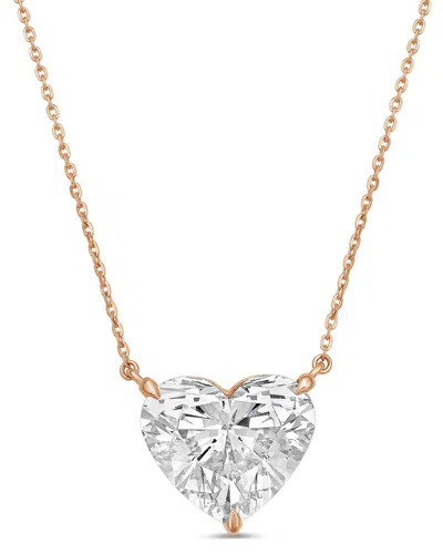DIANA M LAB GROWN DIAMONDS DIANA M. 14K ROSE GOLD 10.00 CT. TW. LAB-GROWN DIAMOND PENDANT NECKLACE