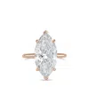 Diana M Lab Grown Diamonds 18k Rose Gold 8.00 Ct. Tw. Solitaire Ring In Gold