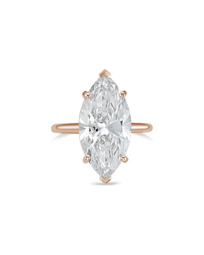 Diana M Lab Grown Diamonds 18k Rose Gold 8.00 Ct. Tw. Solitaire Ring In Metallic