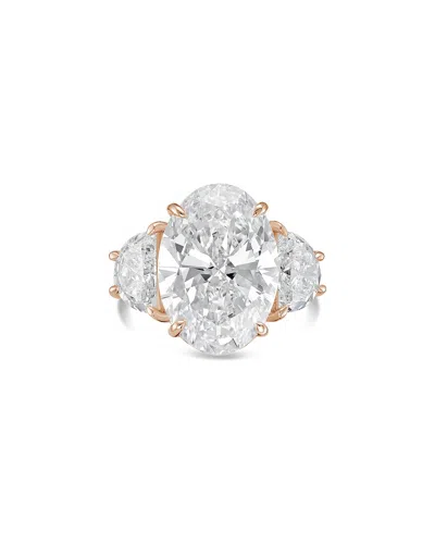 Diana M Lab Grown Diamonds Diana M. 14k Rose Gold 6.80 Ct. Tw. Lab-grown Diamond Three-stone Ring