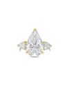 Diana M Lab Grown Diamonds 18k 13.50 Ct. Tw. Three-stone Ring In Gold