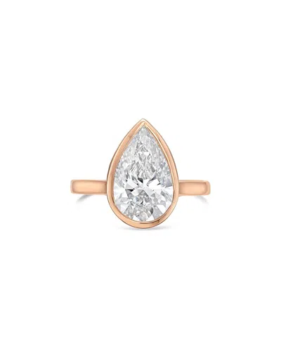 DIANA M LAB GROWN DIAMONDS DIANA M. 18K ROSE GOLD 12.00 CT. TW. LAB-GROWN DIAMOND BEZEL RING