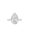 Diana M Lab Grown Diamonds Diana M. 18k 12.00 Ct. Tw. Lab-grown Diamond Bezel Ring In Silver