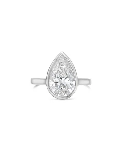 Diana M Lab Grown Diamonds Diana M. 18k 12.00 Ct. Tw. Lab-grown Diamond Bezel Ring In Silver