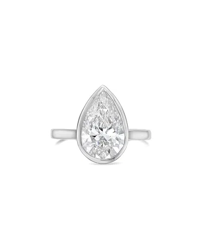Diana M Lab Grown Diamonds Diana M. 14k 3.00 Ct. Tw. Lab-grown Diamond Bezel Ring In Silver