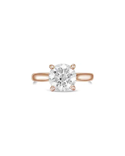 Diana M Lab Grown Diamonds 18k Rose Gold 15.00 Ct. Tw. Solitaire Ring In Metallic