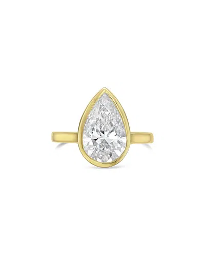 Diana M Lab Grown Diamonds Platinum 12.00 Ct. Tw. Bezel Ring In Gold
