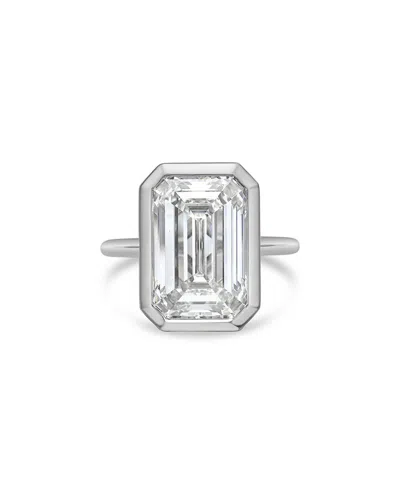 Diana M Lab Grown Diamonds Platinum 12.00 Ct. Tw. Bezel Ring In Metallic